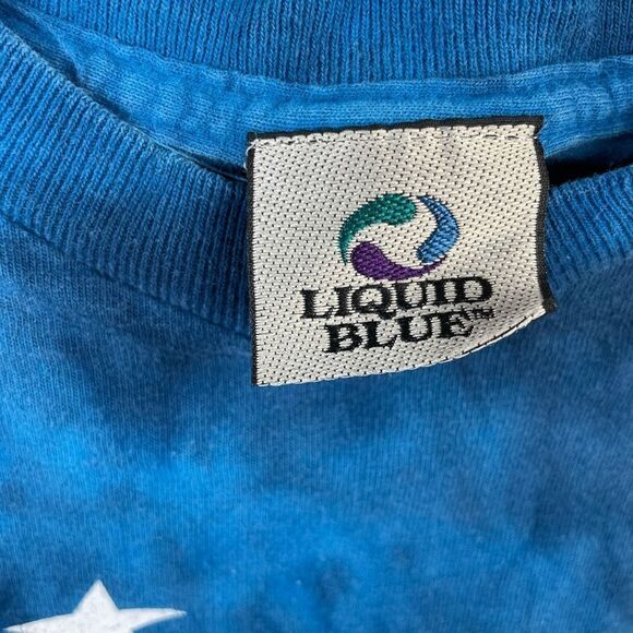 Liquid Blue Tie Dye Red, White and Blue Short Sleeve T-Shirt Size - Picture 3 of 4